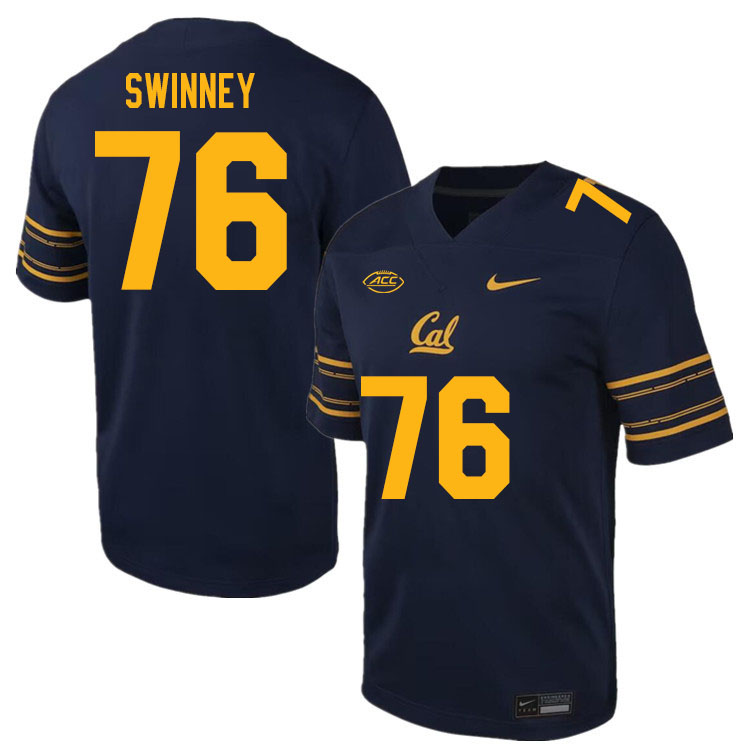 Men #76 Bastian Swinney California Golden Bears ACC Conference College Football Jerseys Stitched Sal